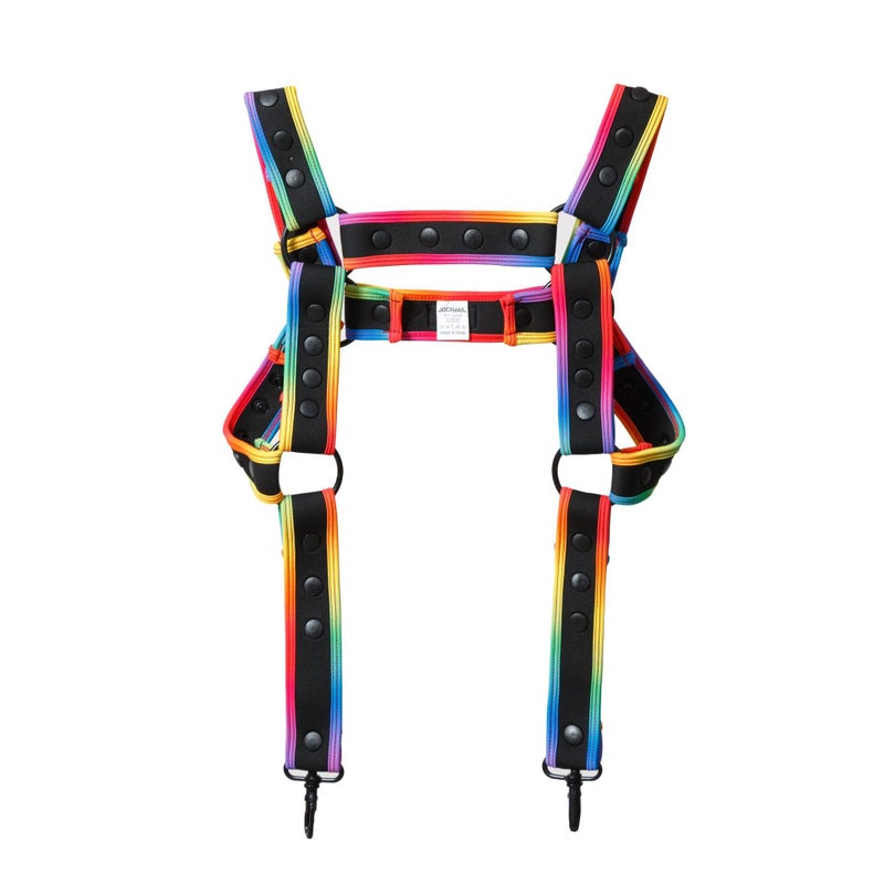 JOCKMAIL Men's Body Chest Harness Adjustable Elastic Waistband Sexy Underwear Halter Belt for Men (rainbow) - Image 2
