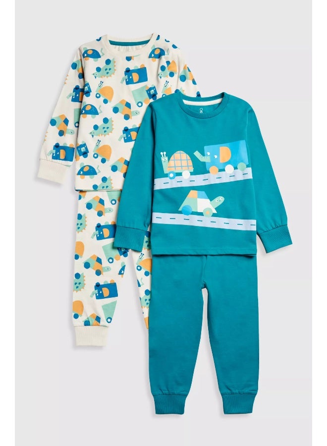 mothercare Animal Transport Pyjamas - 2 Pack  - Image 2