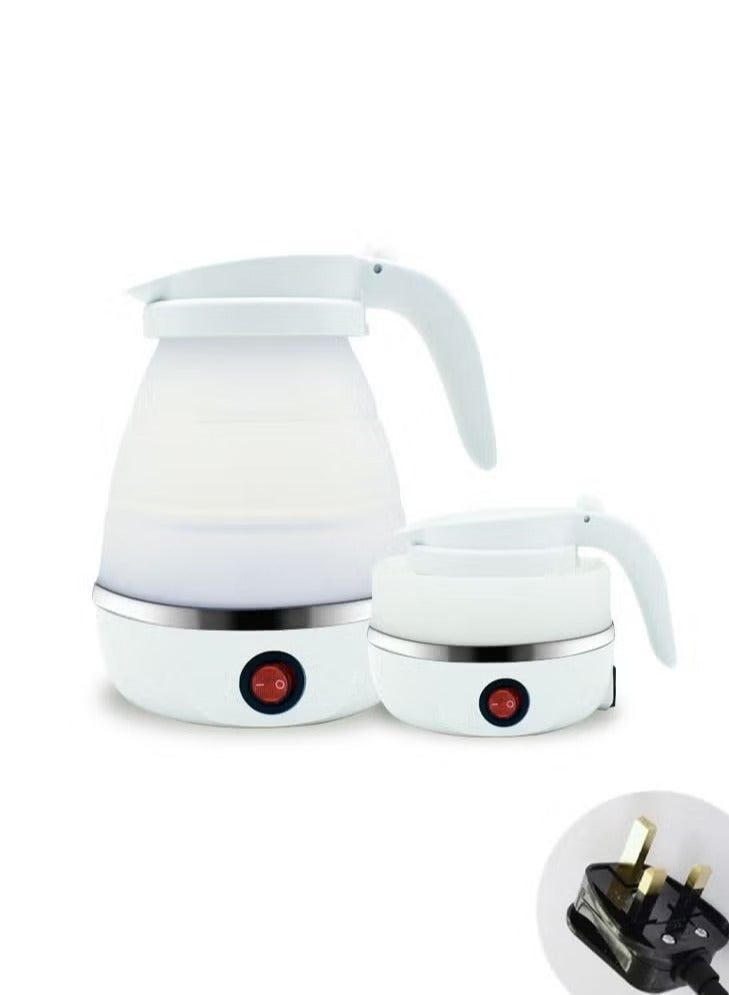 EXCLIFE 600ml Foldable Electric Travel Kettle - Portable Silicone Collapsible Water Boiler for Camping - Image 1