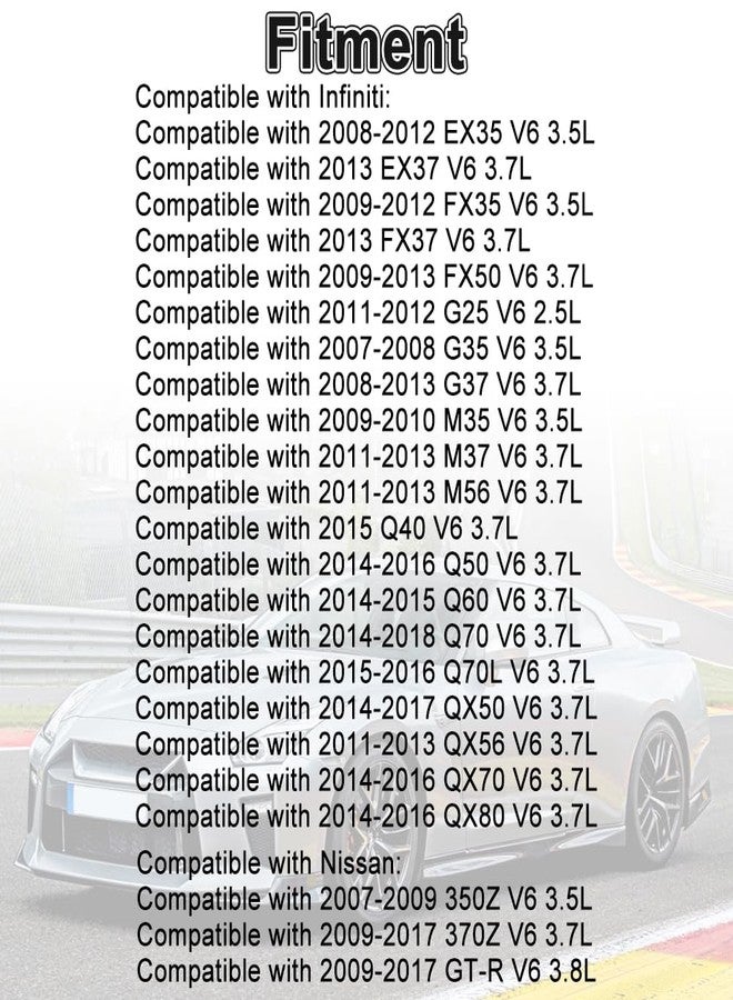 zayody Engine Variable Valve Timing VVT Solenoid Compatible with Infiniti G35 EX35 G37 M35 FX35 FX50 G25 M37 M56 QX56 Q50 Q60 QX70 QX80 QX50 Q70 Q70L Nissan 350Z 370Z Replacement for 916-923 917-294 - Image 2