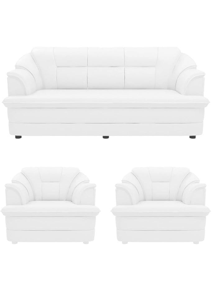 Poppins Home - Sofa Set in Lifestyle Leatherette and Polyurethane Foam Elevate Your Space with Distinctive Style - Image 1