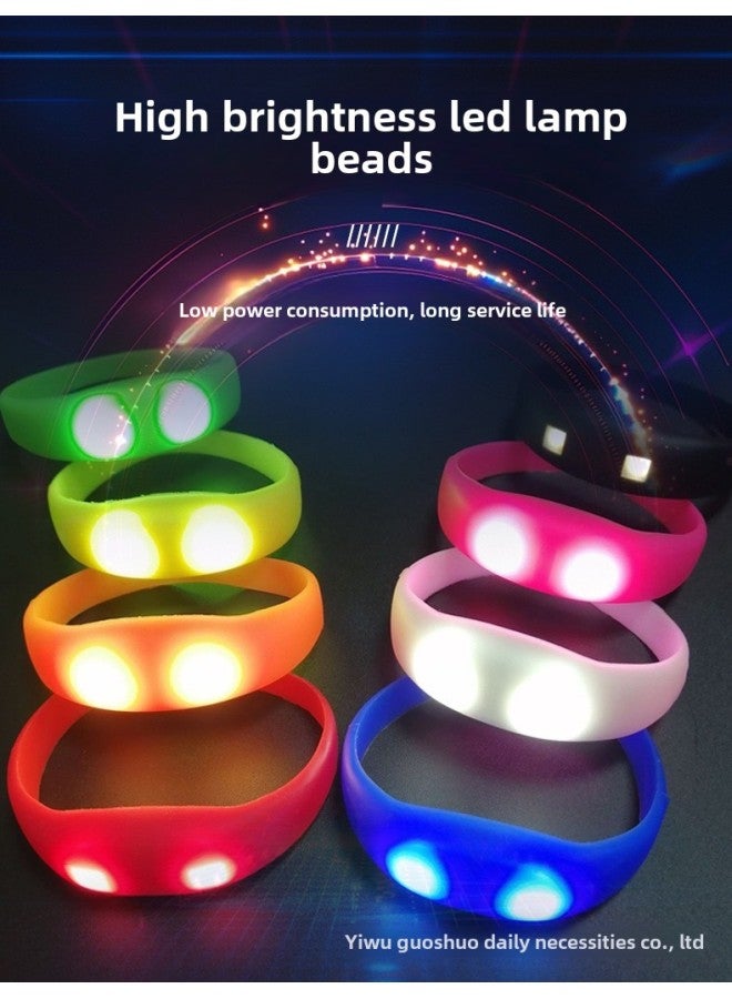 Concert Bar Atmosphere Remote Control Luminous Bracelet Enterprise Annual Meeting Lottery Voice Control Led Aid Luminous Bracelet-Color:Voice Controlled Red, Yellow, Blue, Green, Pink And White 6 Colors Mixed Hair  - Image 1