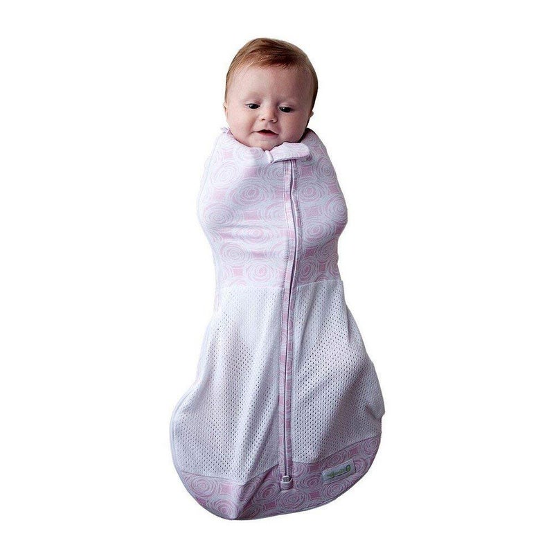 Woombie Grow with Me Air Baby Swaddle Convertible Swaddle Fits 09 Months Expands to Wearable Blanket for up to 18 Months Mod Roses