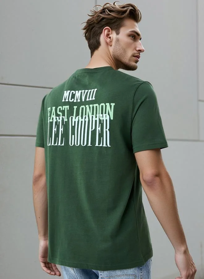 لي كوبر Lee Cooper Typographic Print Crew Neck T-shirt