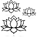 Ferraycle Ferraycle 3 Pieces Metal Lotus Flower Wall Decor Black Lotus Wall Art Hollow Out Lotus Flower Wall Signs Metal Flower  - Image 2