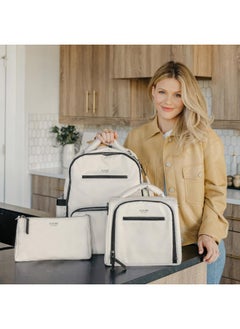JuJuBe JuJuBe x Witney Carson - New 3-Piece Pouch Set, Diaper Bag Organizing Pouches, Convertible to Small Purse with Crossbody Strap, Perfect for Travel, Zipper Cosmetic or Makeup Pouch, Cloud  - Image 4