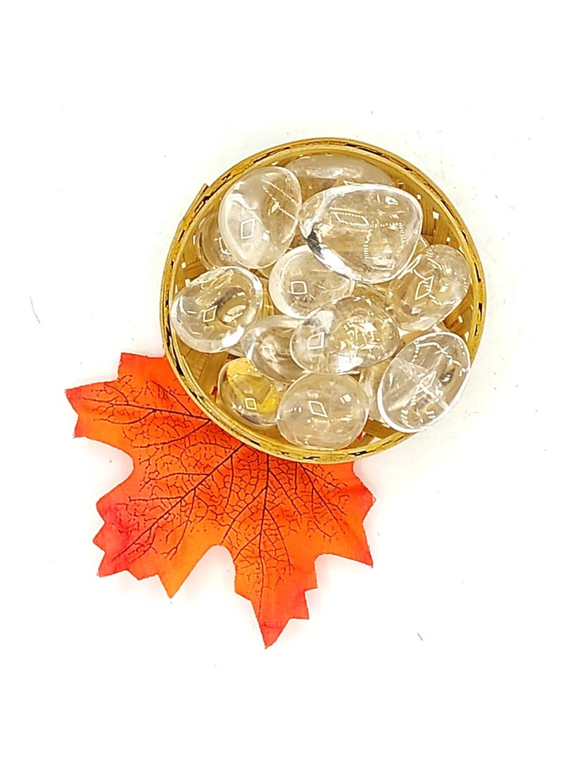 Plus Value Plus Value Natural Clear Quartz Crystal Pebbles Tumbled AAA Stone for Wealth Prosperity 200grams in Basket  - Image 4