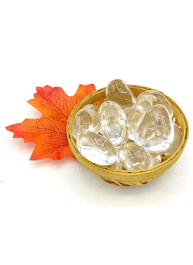 Plus Value Plus Value Natural Clear Quartz Crystal Pebbles Tumbled AAA Stone for Wealth Prosperity 200grams in Basket  - Image 5