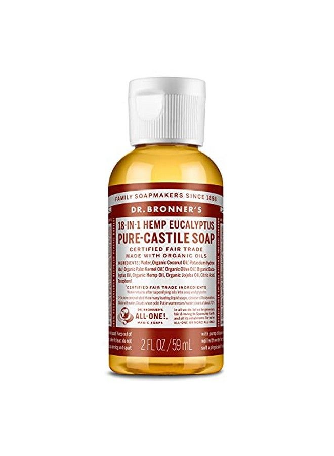 Dr. Bronner's Dr Bronner’S Purecastile Liquid Soap (Eucalyptus 2 Ounce) Made With Organic Oils 18In1 Uses: Face Body Hair Laundry Pets And Dishes Concentrated Vegan Nongmo - Image 2