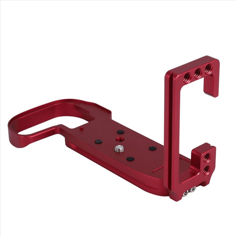 Quick Release L Plate Bracket Holder Hand Grip For Arca Swiss Tripod Ballhead Red - Image 1