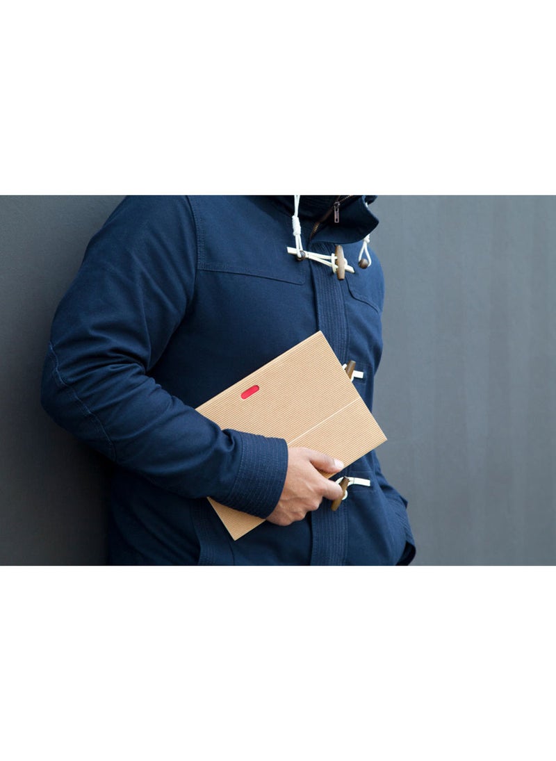 Paper-Oh Ondulo Natural B6.5 Lined Wrap Closure 112 Pages 100gsm Notebook - Image 5