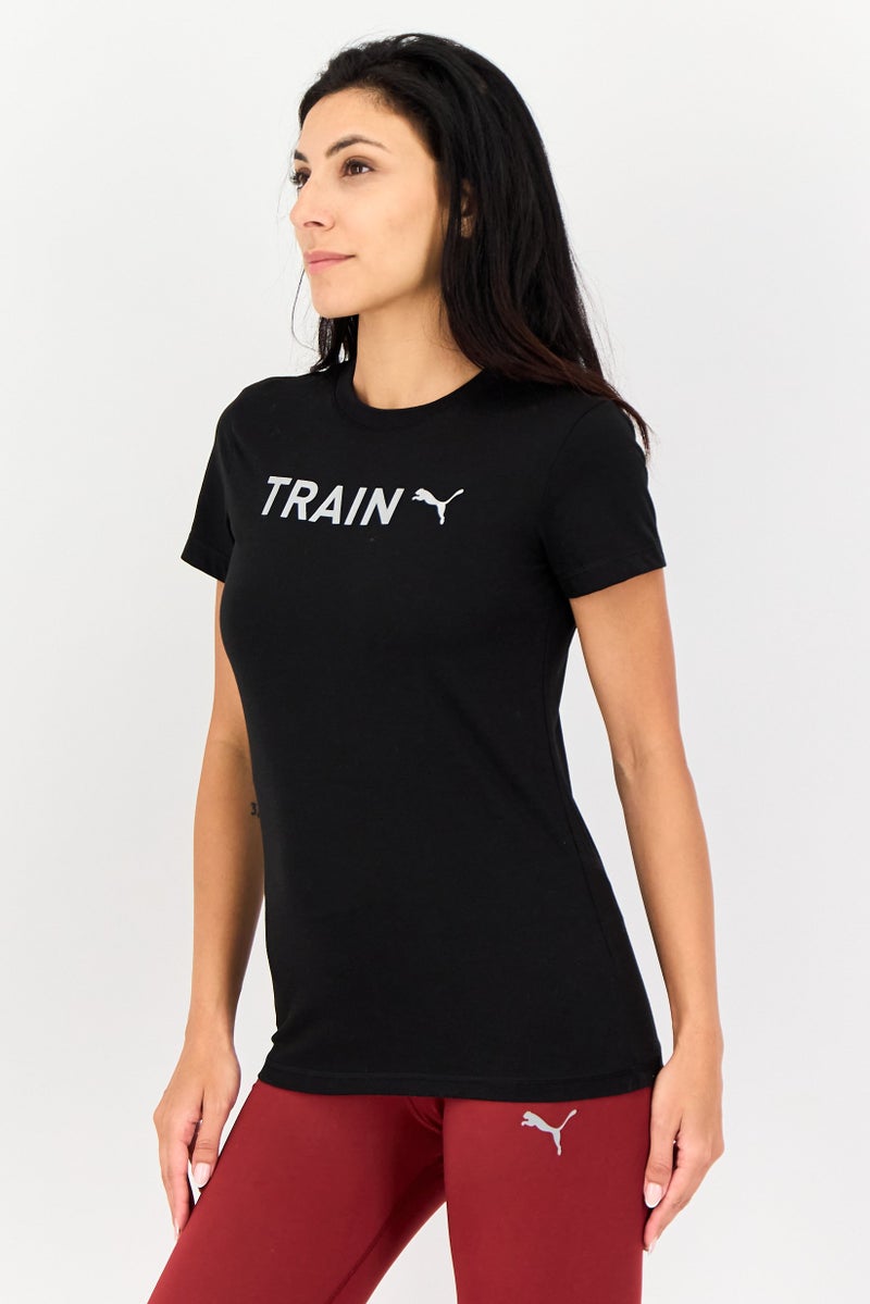 PUMA Women Sportswear Fit Short Sleeve Training T-Shirt, Black - Image 2