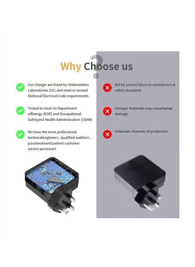 dida-cosmos 20V 3.25A 65W Laptop Charger Replacement for Lenovo IdeaPad 320 310 320S 330 330s 100 110 110S 120S 330S-15IKB Yoga 520 530, IdeaPad Flex 3 4 5 6 ADL45WCD Power Adapter Cable (4.0 * 1.7 mm) - Image 5