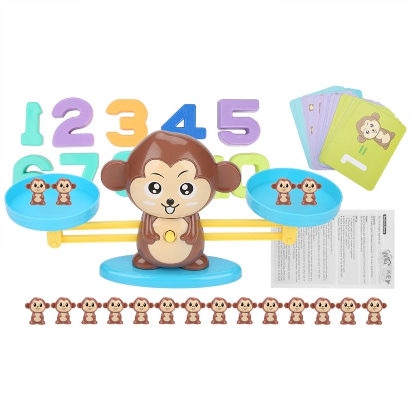 Monkey Balance Game Eco-Friendly Plastic Smooth Rounded Edges - Bright Color Cute Monkey Early Math Learning Toy for Preschool Toddlers - Image 4