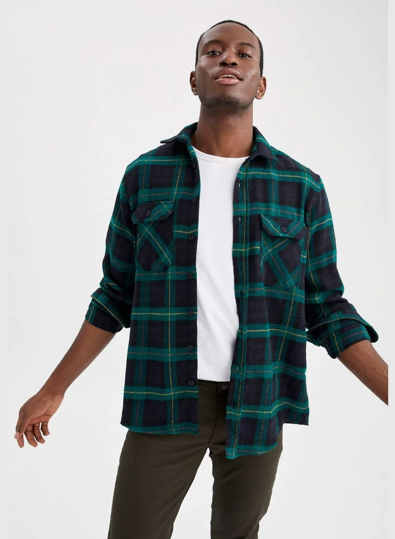 DeFacto Long Sleeve Check Patterned Shirt