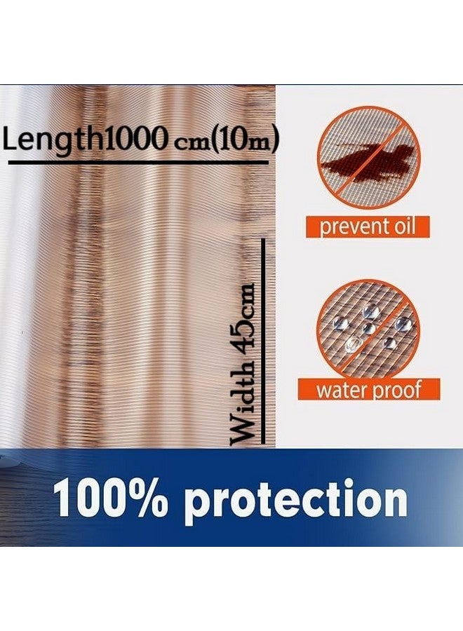 ElastPro Ethylene Vinyl Acetate 45 Cm X 10 M Transparent Food Grade Solid EVA Anti Slip Washable Matsheet For Fridge, Kitchen, Drawer, Shelf Liner, Table (Line Texture, Natural White) - Image 2