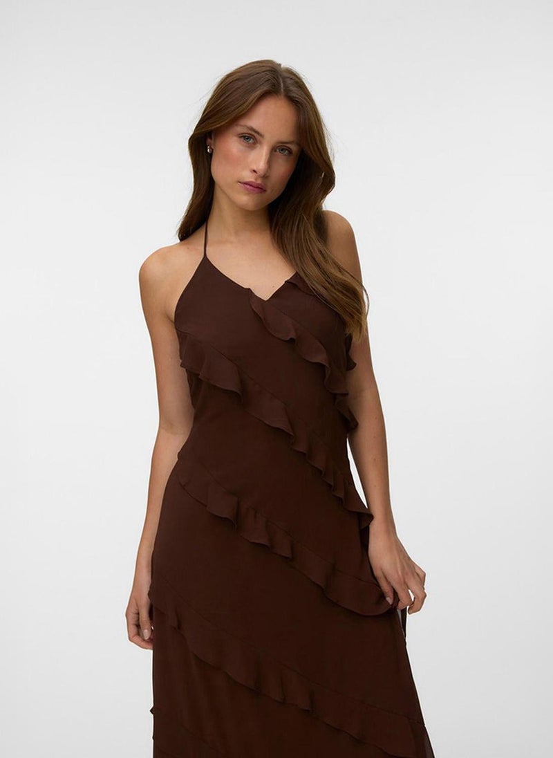 VERO MODA Women's VMMARJORIE Sleeveless Flounce Maxi Dress - Image 2