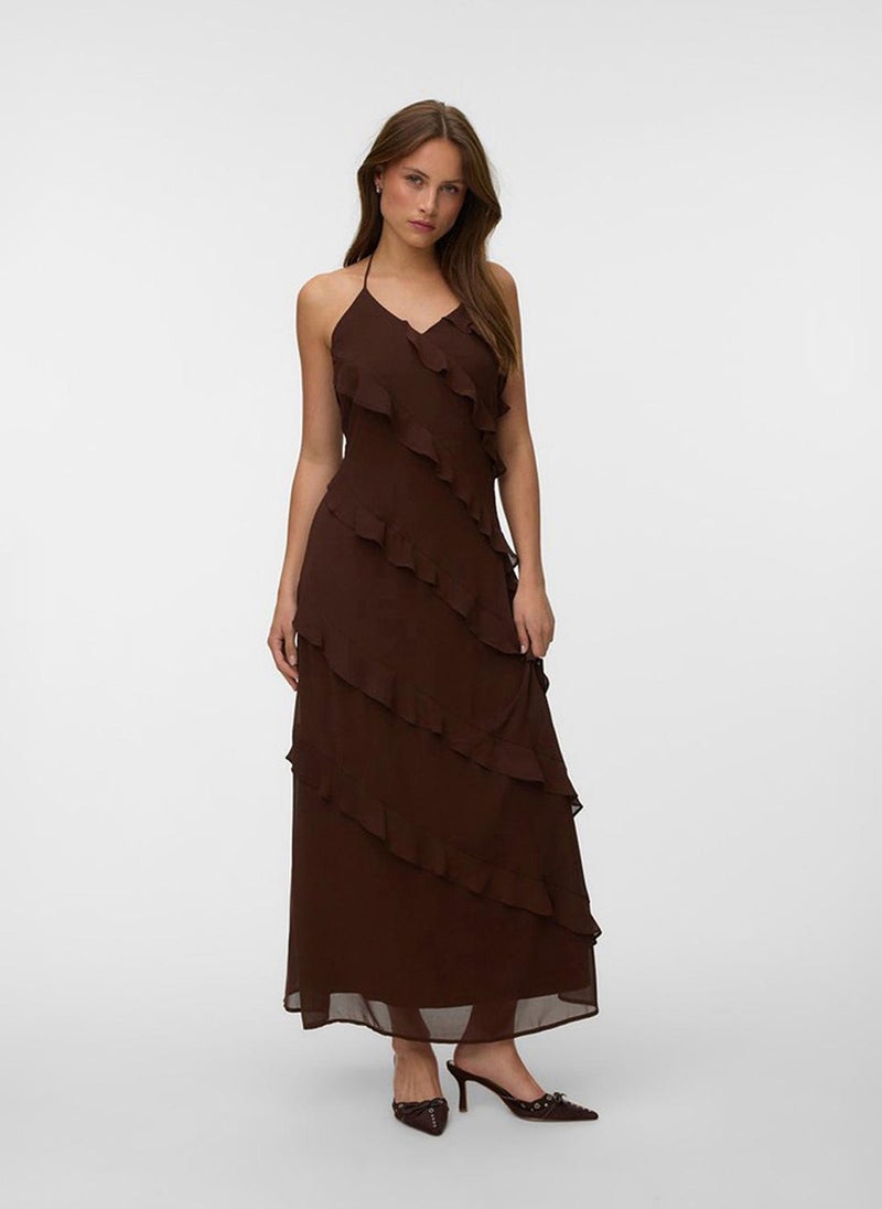 VERO MODA Women's VMMARJORIE Sleeveless Flounce Maxi Dress - Image 1