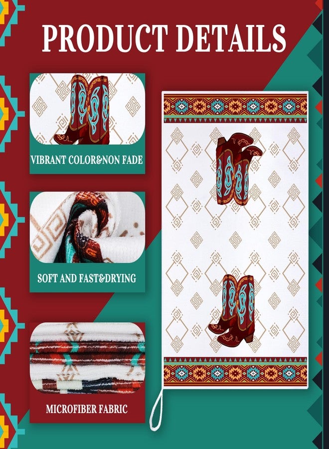 Boyiee Set of 6 Southwestern Kitchen Towels Boho Aztec Theme Dishtowel Native American Hand Tea Towels 24 x 16 Inches for Absorbent Kitchen Decor with Hanging Loop for Room Home Housewarming Gift - Image 5