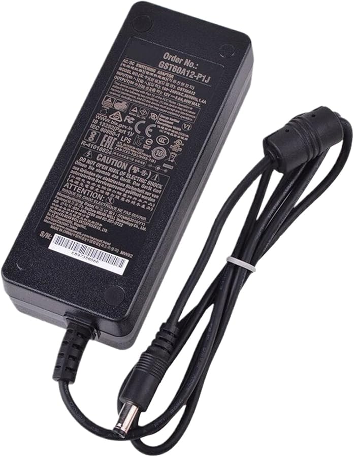 Mean Well GST60A12 P1J 60W 12V 5A Desktop AC Adapter 1 Item High Efficiency Global Certifications - Image 1