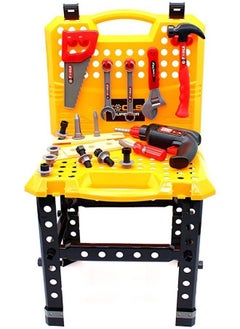 EASY FUTURE Tool Play Set Drill Screwdriver Repair Kit Toy Portable Pretend Play Tools Box And Tools Table Set Puzzle Tool Toy Set For Kids 57 Pcs  - Image 2