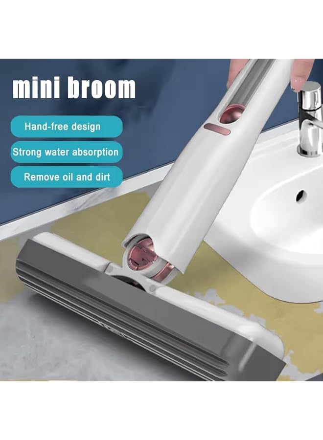 PROMASS Portable Mini Squeeze Mop Home Simple Cleaning Tools for Kitchen Desk Washroom Window Cleaning - Image 3