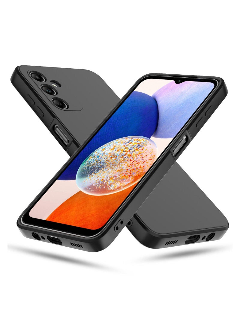 جراب من السيليكون الناعم لهاتف Samsung Galaxy A14 5G مضاد للصدمات غطاء خلفي مطفأ اللمعة بطانة نسيج داخلية مع جراب حماية للكاميرا لهاتف Samsung Galaxy A14 5G - Image 1