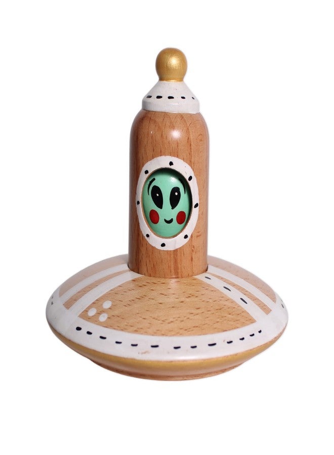 Gift Equals Love Wooden Planets Solar System Toys Set Puzzle Toy for Science Alien Spaceship Play time Games for Kids Age 2+ (Alien Puzzle) - Image 1