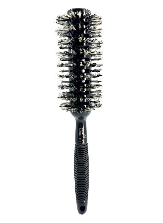 Phillips Brush Luxe Monster Vent 4 Professional Hair Brush (2.75” Diameter Barrel) - Black & Rose Gold Vented Hairbrush with Nylon Reinforced Boar Hair Bristles, Ergonomic Rubber Grip - Image 1