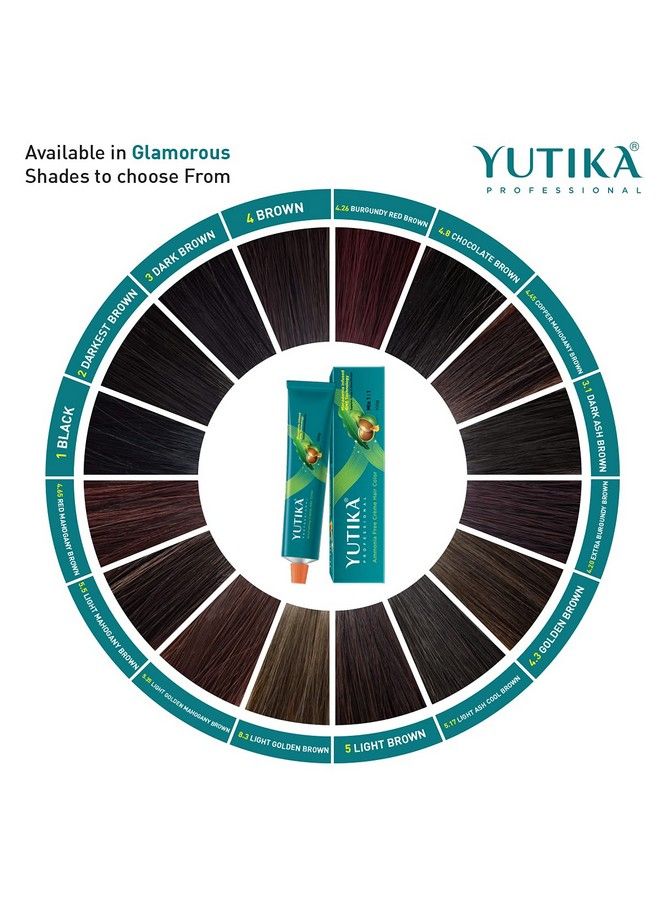 Yutika Professional Creme Hair Color 100Gm Dark Ash Brown 3.1 - Image 5