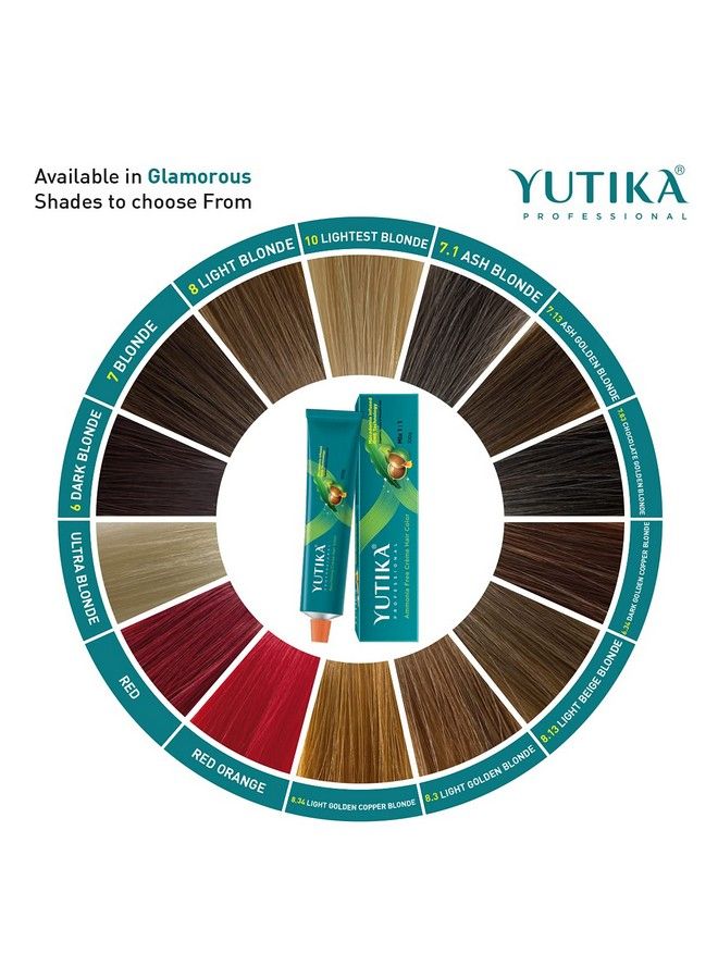 Yutika Professional Creme Hair Color 100Gm Dark Ash Brown 3.1 - Image 4