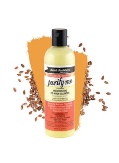 Aunt Jackie's Aunt Jackie's Flaxseed Recipes Purify Me Frizz-Fighting Moisturizing Co-Wash Hair Cleanser for Chronically Dry Hair and Protective Styling, 12 Fl Oz  - Image 2