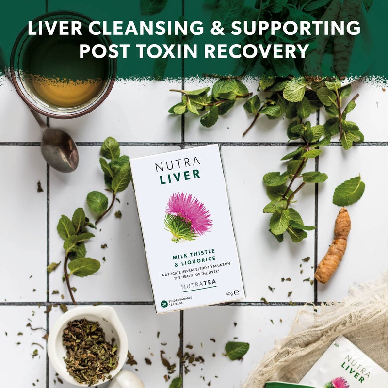 NUTRALIVER - Detox Tea for Liver Cleansing and Support - With Milk Thistle, Turmeric & Fennel - 20 Tea Bags - Herbal Tea by Nutra Tea - Image 5