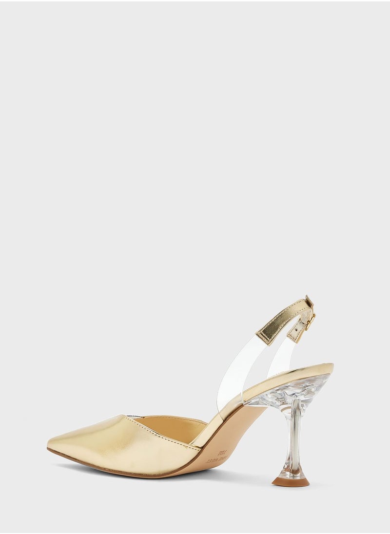 NINE WEST - Pointed Toe Low Heel Pumps - Image 1