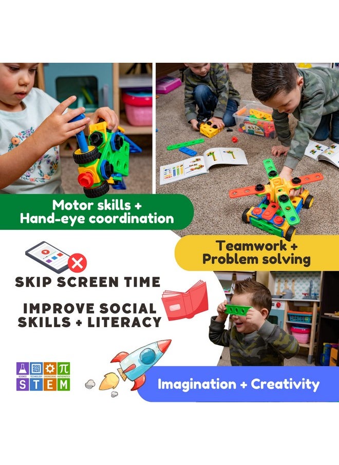 ETI Toys ETI Toys STEM Learning Original Educational Construction Engineering Building Blocks Set for 3, 4 and 5+ Year Old Boys & Girls | Creative Fun Building Toys for Kids Kit, STEM Toys Gift (172 PCS)  - Image 4