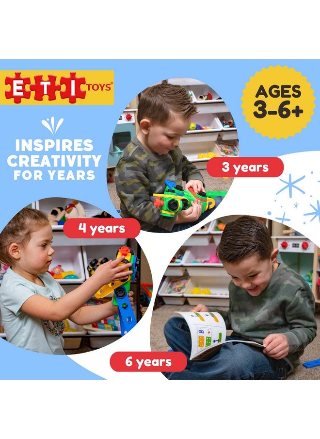 ETI Toys ETI Toys STEM Learning Original Educational Construction Engineering Building Blocks Set for 3, 4 and 5+ Year Old Boys & Girls | Creative Fun Building Toys for Kids Kit, STEM Toys Gift (172 PCS)  - Image 3