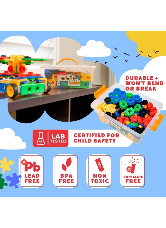 ETI Toys ETI Toys STEM Learning Original Educational Construction Engineering Building Blocks Set for 3, 4 and 5+ Year Old Boys & Girls | Creative Fun Building Toys for Kids Kit, STEM Toys Gift (172 PCS)  - Image 5