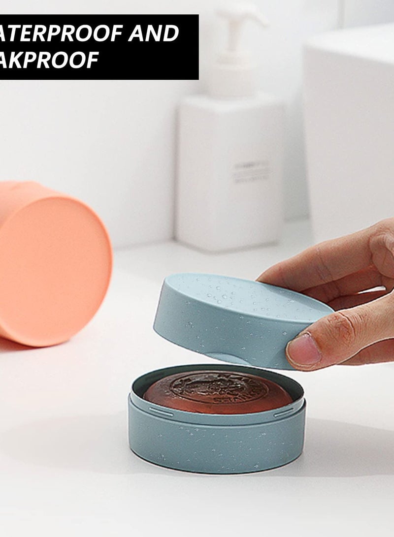 4 Pcs Travel Soap Box Holder Case Container Portable Leak Proof Dish with Lid - Perfect for Shower Bathroom Kitchen Camping Gym (2 Small + 2 Large)  - Image 3