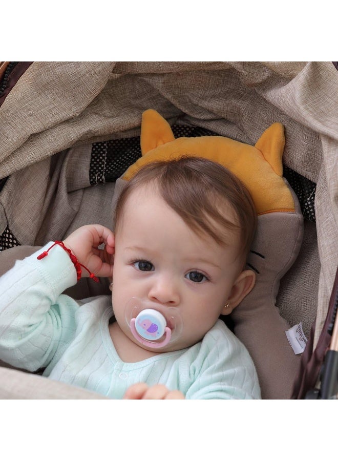 KAKIBLIN Baby Neck Pillow, Upgraded Baby Support Pillow,Baby Neck Support Pillow for Carseat, Newborn Neck Support for Car Seat,Pushchair,Travel(Brown) - Image 5