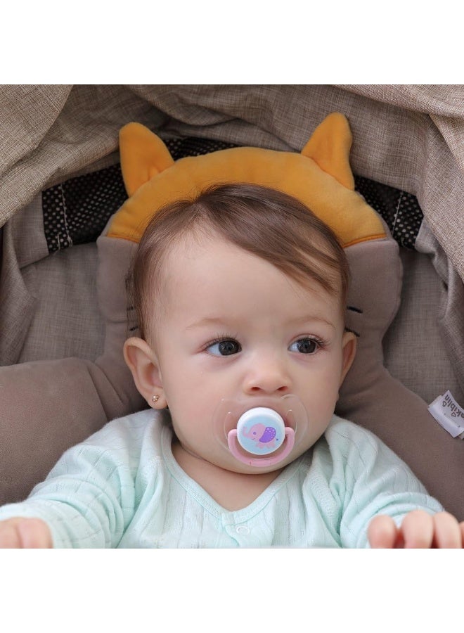 KAKIBLIN Baby Neck Pillow, Upgraded Baby Support Pillow,Baby Neck Support Pillow for Carseat, Newborn Neck Support for Car Seat,Pushchair,Travel(Brown) - Image 4