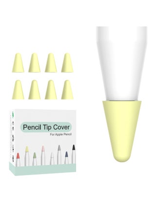 Eight-Pack For Apple Pencil Second Generation/First Generation Pen Tip Non-Slip And Anti-Wear Silicone Pen Tip Protective Cover, Fashionable Macaron Solid Color Design Ultra-Thin Silicone Pen Tip Protective Cover, No Drawing Noise (Light Yellow) - pzsku/Z14C4B7D40A88AF4C9581Z/45/_/1734153103/c1e842ee-983f-49ac-aba5-8ba4bafbac0c