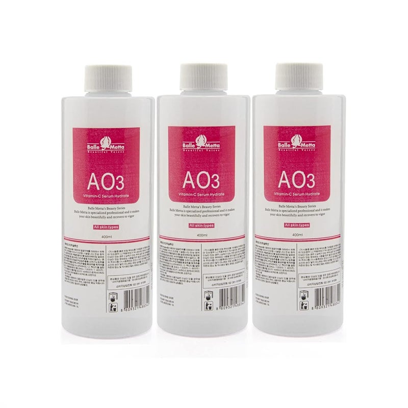 Elitzia AS1 SA2 AO3 Aqua Peeling Solution Skin Care Aquapeel Serum For Hydro Facial Dermabrasion Machine Cleansing And Moisturizing 400ml141Floz Set Of 3 Bottles AO3 Elitzia ETAO03
