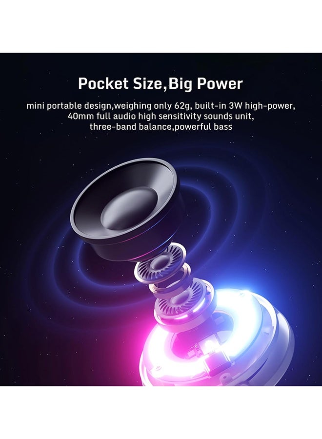 ZTE Nubia Rock Speaker,Magnetic Portable Bluetooth Speaker, Cyber Transparent Design,3W Subwoofer White - Image 4