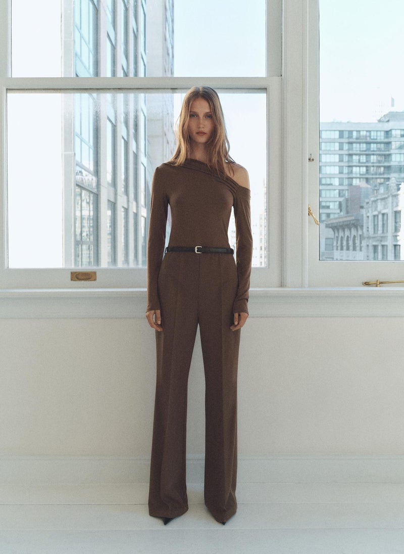 MANGO Asymmetric Belt Jumpsuit  - Image 1