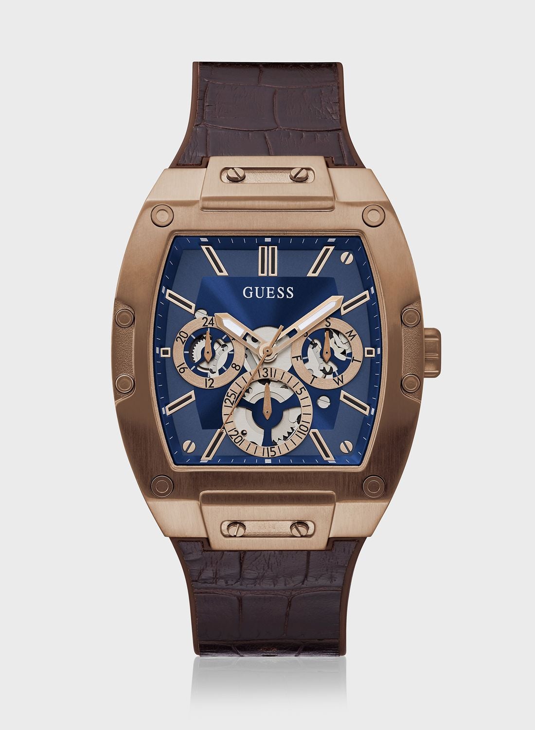 【関税込み】BOSS ネイビー ガーメントダイ フーディ BOSS - Black-dial chronograph watch with brown leather strap