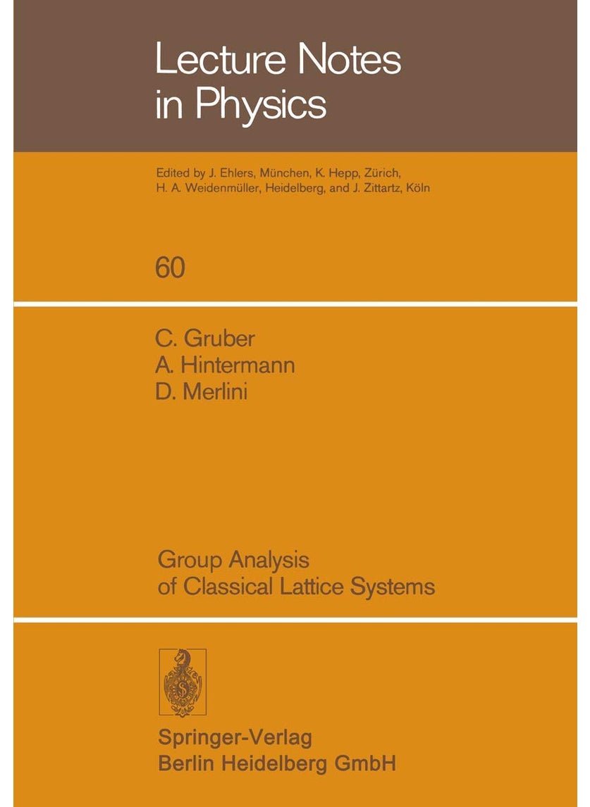 Group Analysis of Classical Lattice Systems 