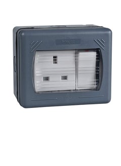 شنايدر شنايدر GWP3010 مقبس تبديل ثنائي القطب حصري مقاوم للماء (13 A ، 230VAC ، 1 Gang ، رمادي)  - Image 1