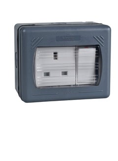 شنايدر شنايدر GWP3010 مقبس تبديل ثنائي القطب حصري مقاوم للماء (13 A ، 230VAC ، 1 Gang ، رمادي)  - Image 2