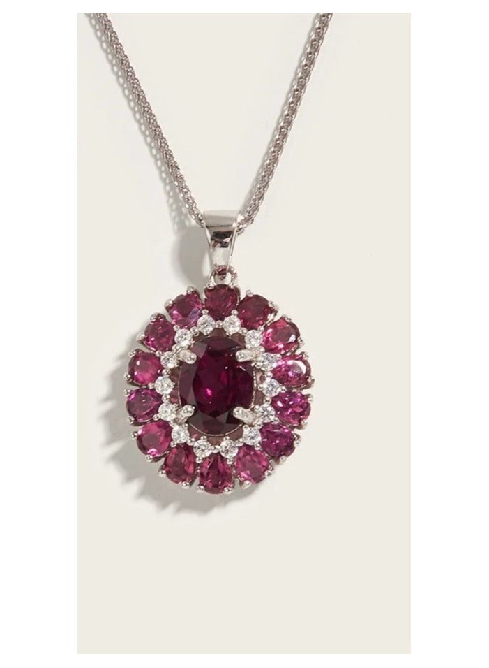 OtherMax 925 Swiss silver necklace crowned with a precious stone - Image 3