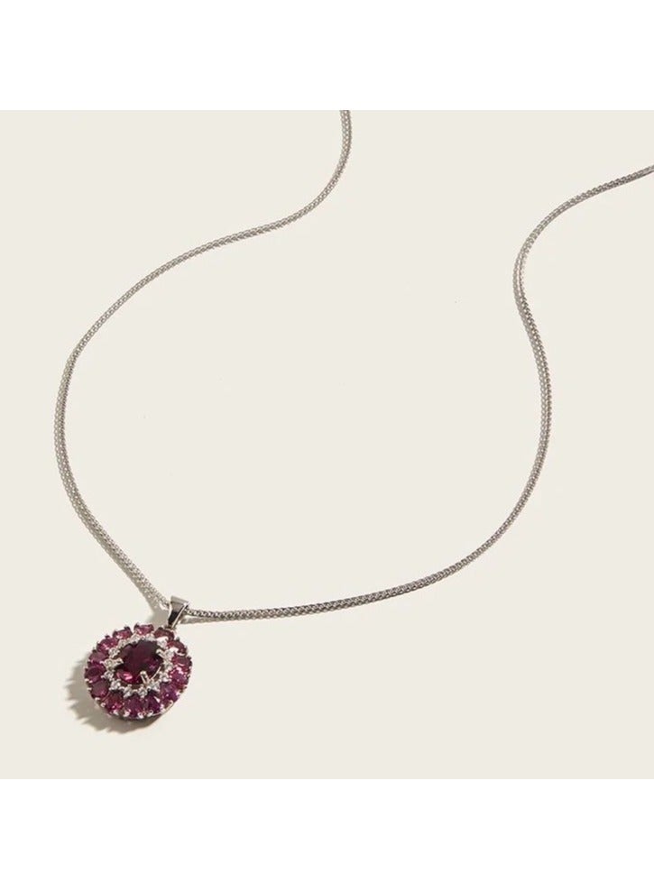 OtherMax 925 Swiss silver necklace crowned with a precious stone - Image 4